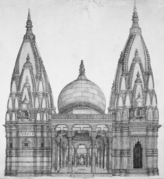 Gyanvapi Compound (adjacent to Kashi Vishwanath) — historic view
